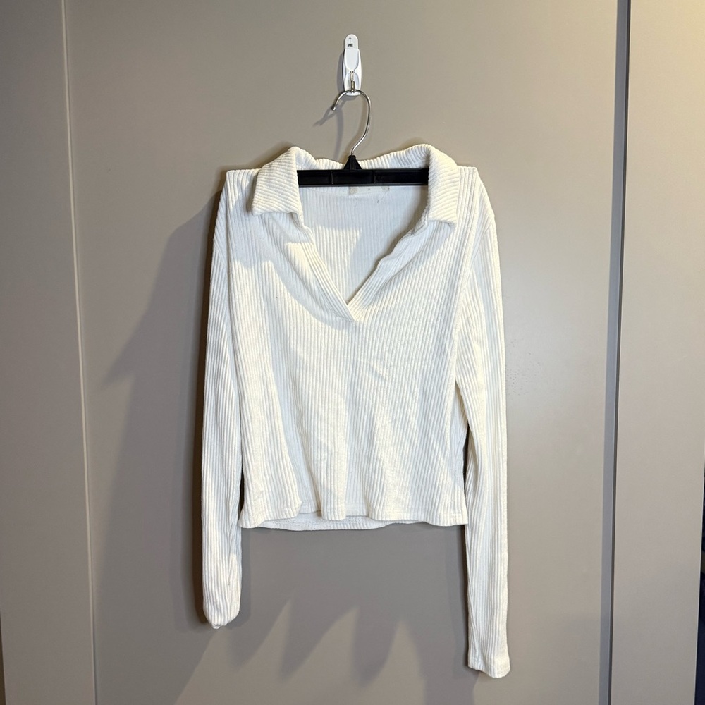 Altar'd State Cream V-Neck Sweater